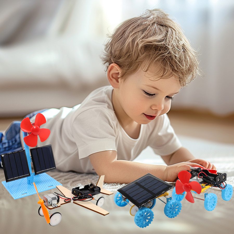 Young engineers building CYOEST kits